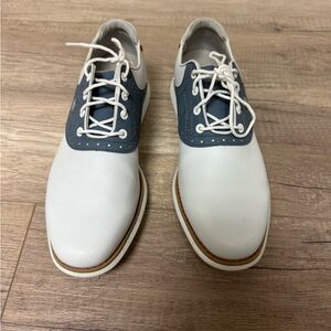 Women’s Brand New Footjoy  White and Gray Oxford Golf Shoes